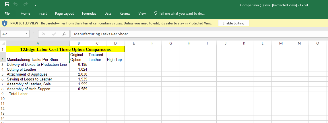 sus Comparison (1).xlsx [Protected View] - Excel
