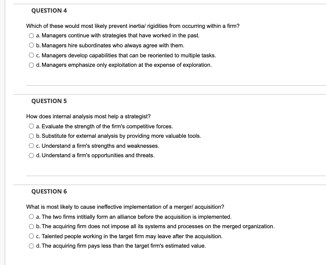 QUESTION 4 Which of these would most likely