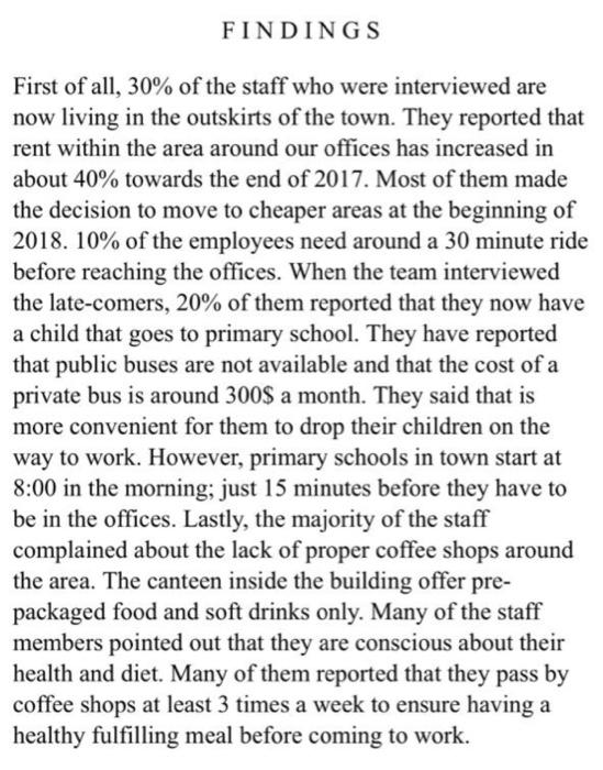 Read the report below, complete the missing 2