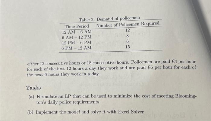 Please answer a 2 Police Department During each