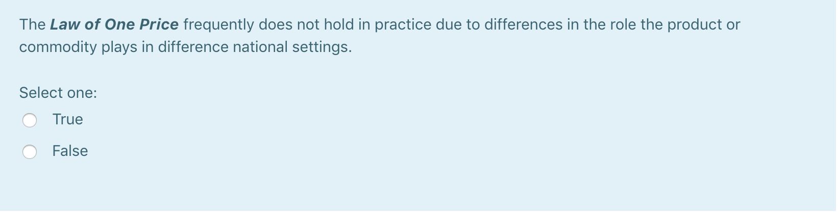The Law of One Price frequently does not hold in