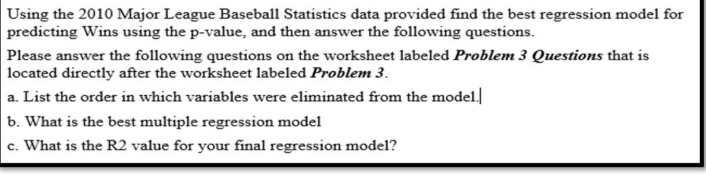 How do I solve this in excel? Using the 2010