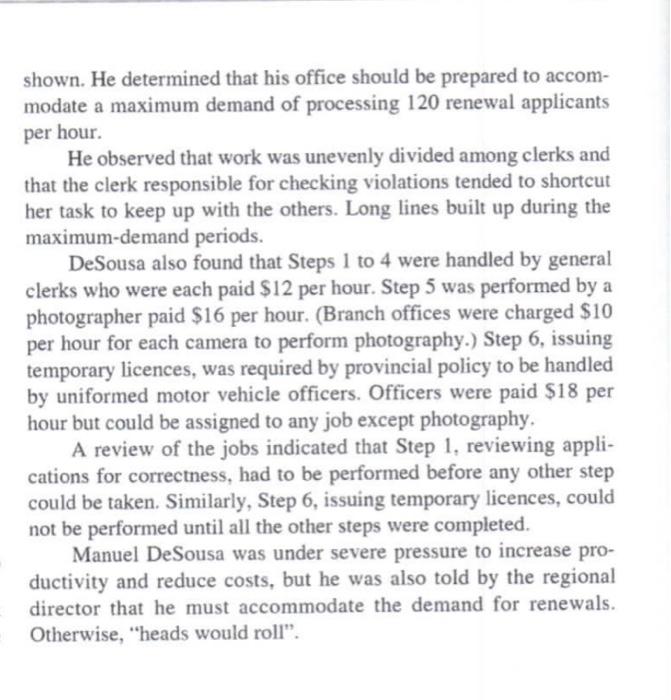 CASE STUDIES Automobile Licence Renewals Manuel