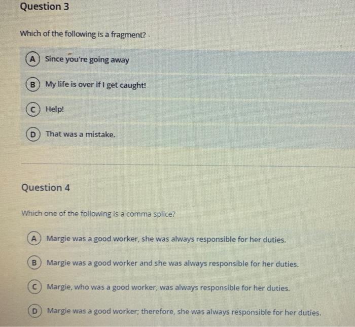 english please help asap! Question 1 4 Points