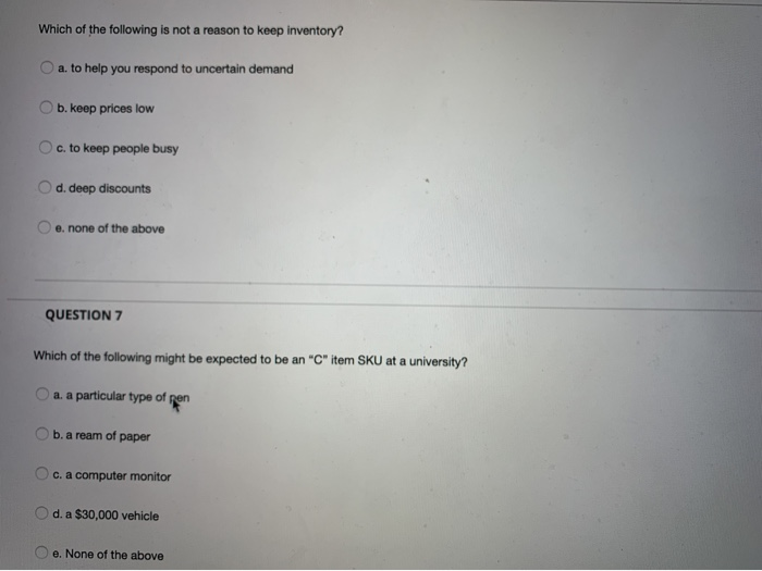 Which of the following is not a reason to keep