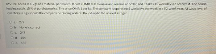 The demand for an item is steady at 1500 units