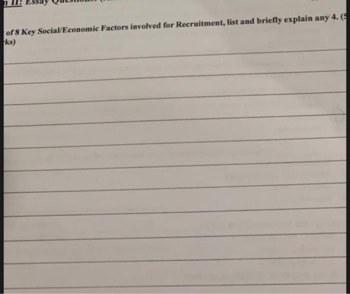 of 8 Key Social/Economic Factors involved for