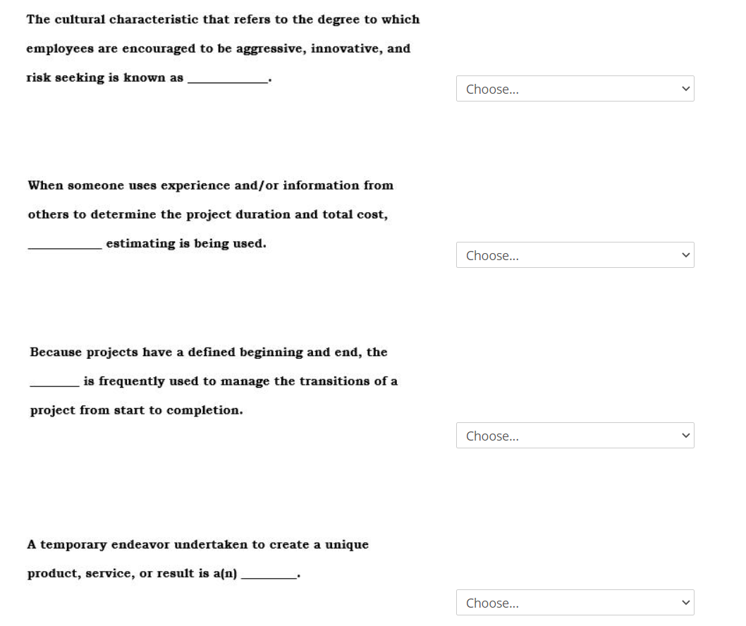 The cultural characteristic that refers to the