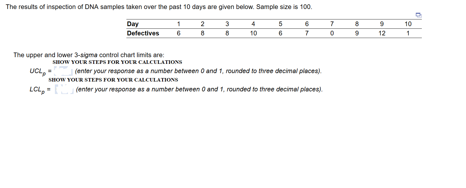 The results of inspection of DNA samples taken