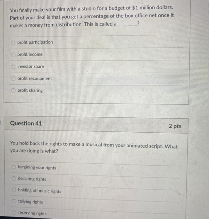 You finally make your film with a studio for a