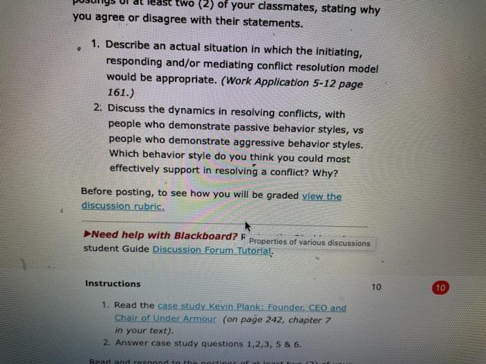 ast two (2) of your classmates, stating why you