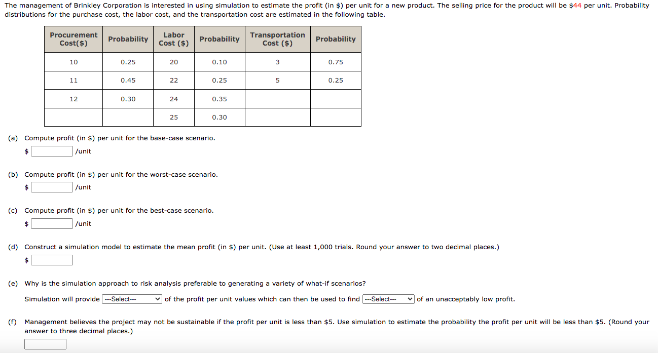 The management of Brinkley Corporation is
