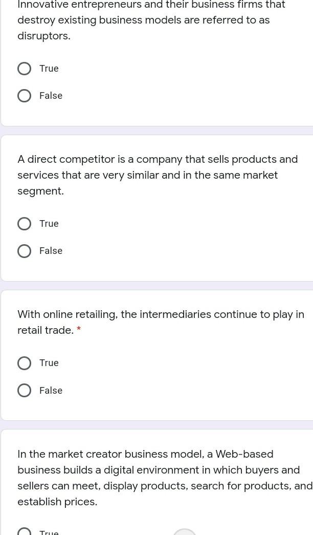 exam plz be fast Innovative entrepreneurs and