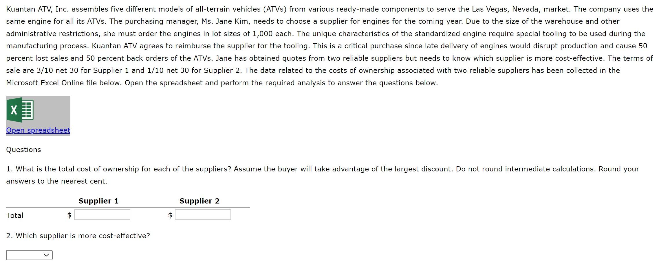 Kuantan ATV, Inc. assembles five different models