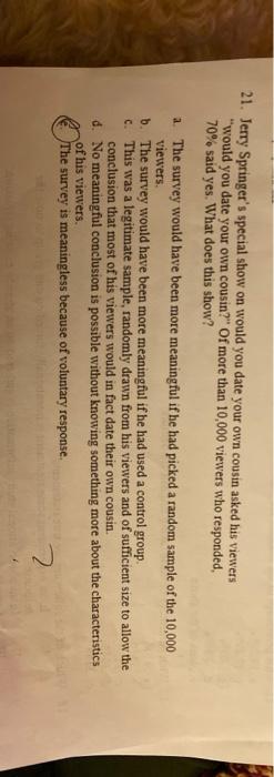 21. Jerry Springer's special show on would you