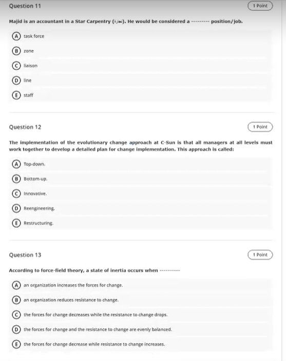 MGT230 1 Point Question 11 Majid is an accountant