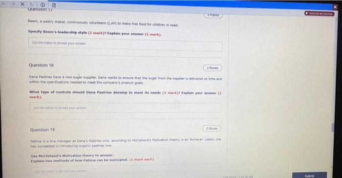 i need all 3 ans X Question 1 WEARBED Hem pastry