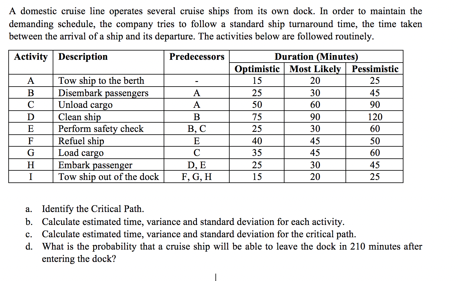 A domestic cruise line operates several cruise