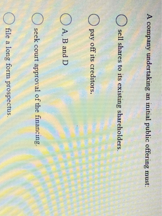 A company undertaking an initial public offering