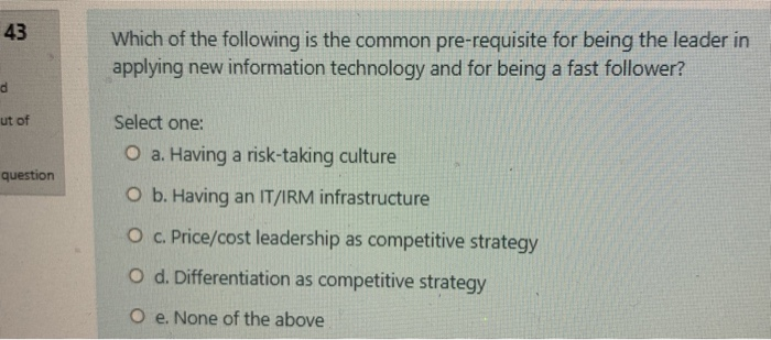 43 Which of the following is the common