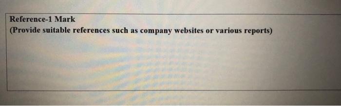 Reference-1 Mark (Provide suitable references