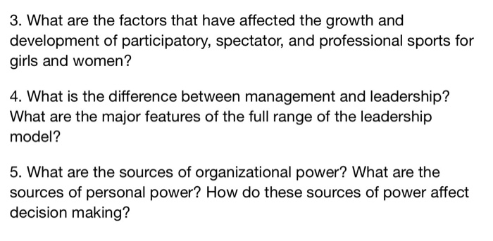 3. What are the factors that have affected the