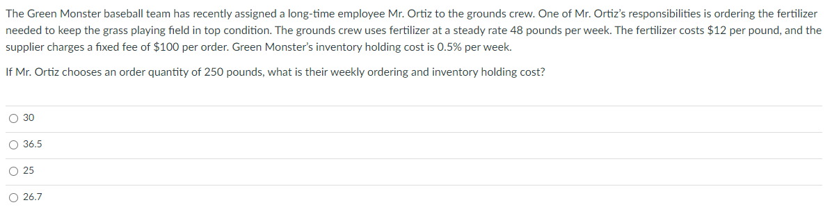 The Green Monster baseball team has recently
