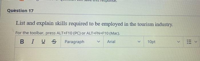 sportist Question 17 List and explain skills