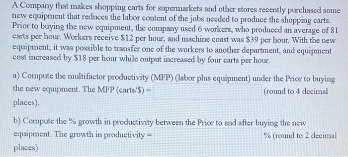 A Company that makes shopping carts for