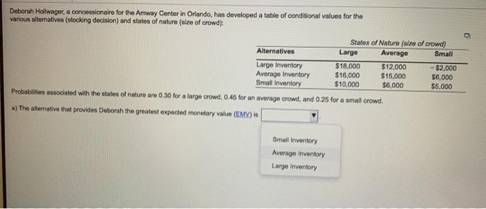Deborah Hollwager, a concessionaire for the Amway