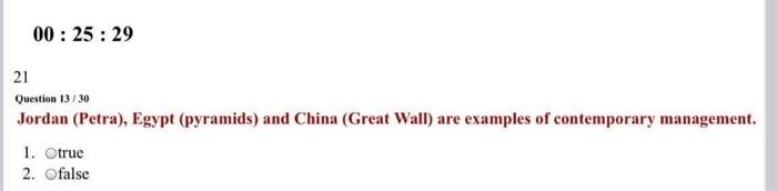 00: 25 : 29 21 Question 13/30 Jordan (Petra),
