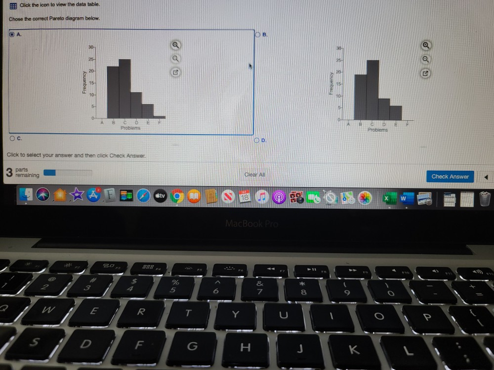Develop a Pareto Analysis using this data These