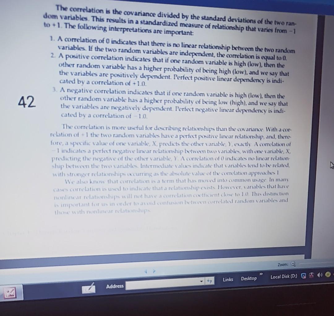 vh 42 The correlation is the covariance divided