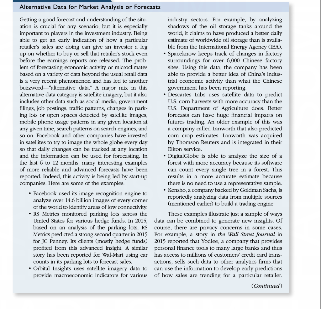 1.What is a common thread in the examples