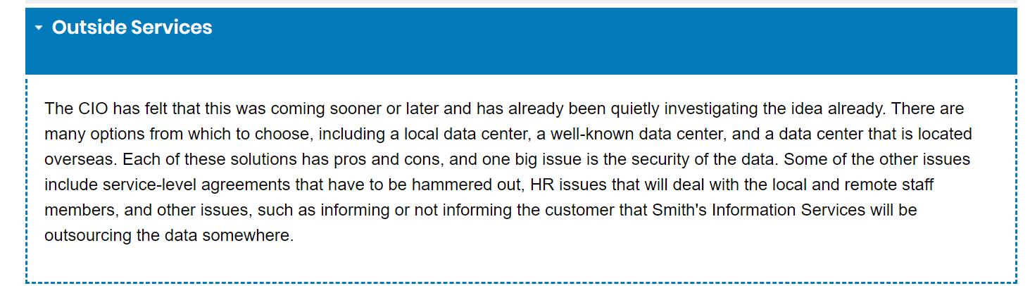 Your document shall be written as an executive