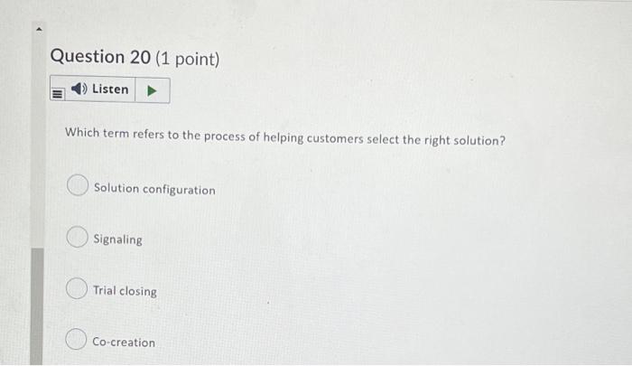 Question 19 (1 point) Listen Miguel sells
