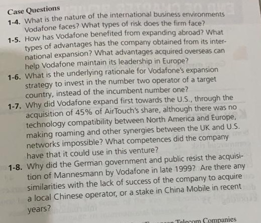 Case Questions 1-4. What is the nature of the