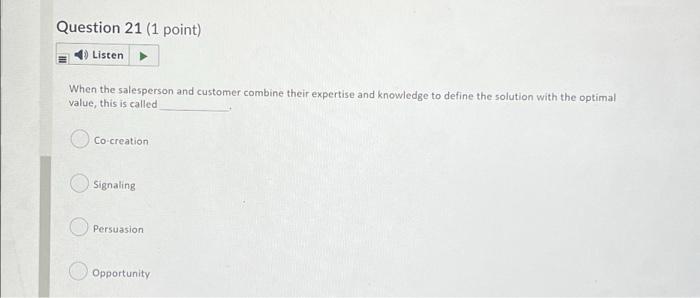 Question 19 (1 point) Listen Miguel sells