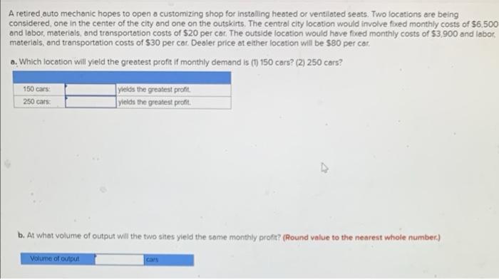 A retired auto mechanic hopes to open a