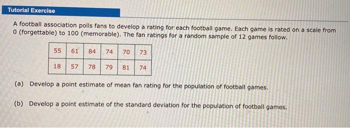 Pls help A and B Tutorial Exercise A football