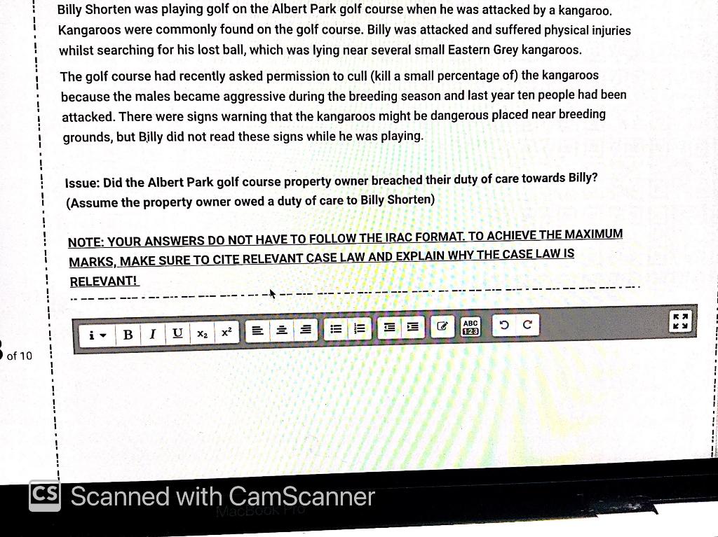 business law Billy Shorten was playing golf on