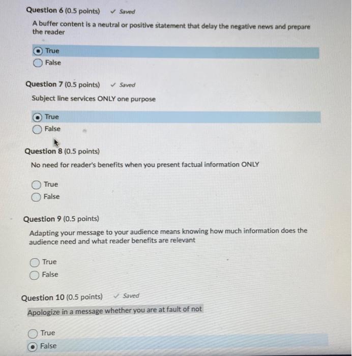 Question 6 (0.5 points) Saved A buffer content is