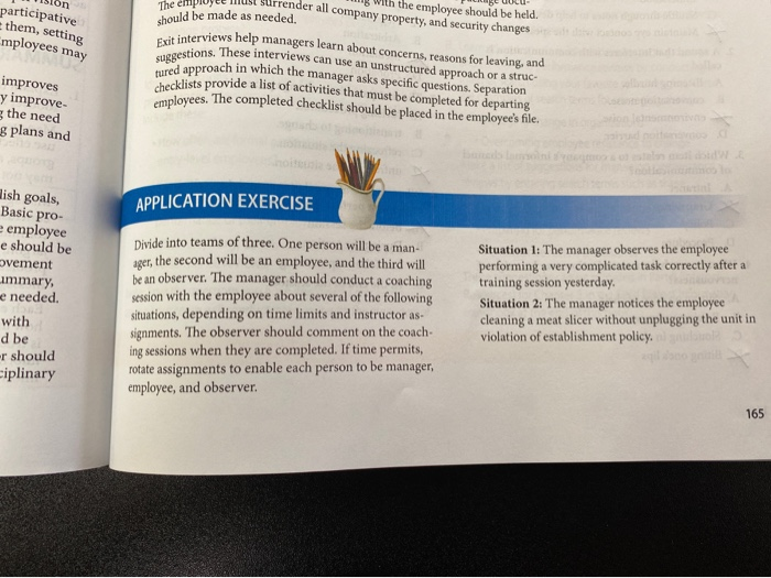 should be made as needed. tured approach in which