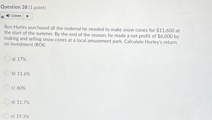 Question 37 (1 point) Listen Persuasive sales