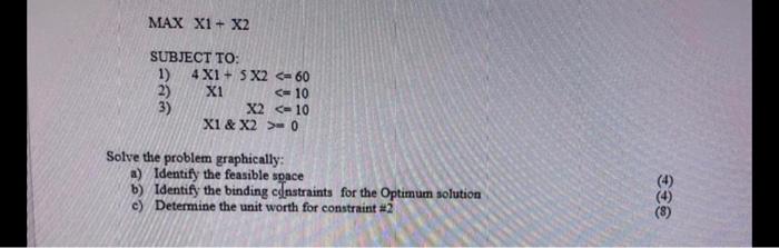 1) 4X1+5X2