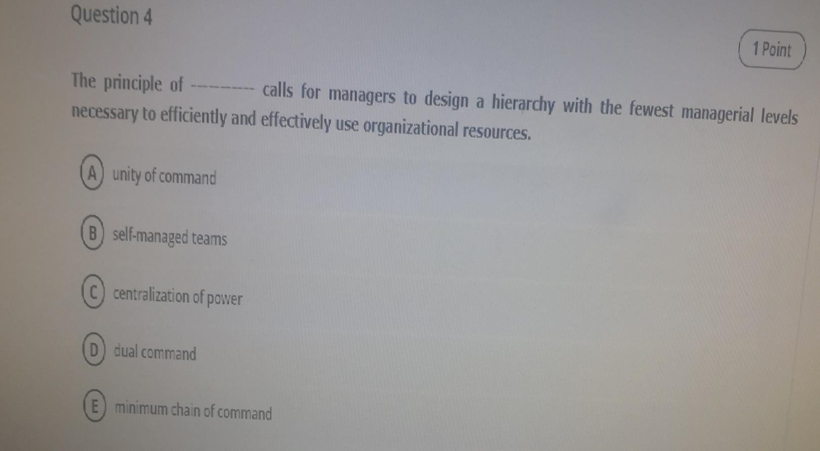 Q4 Q3 Question 4 1 Point The principle of ------