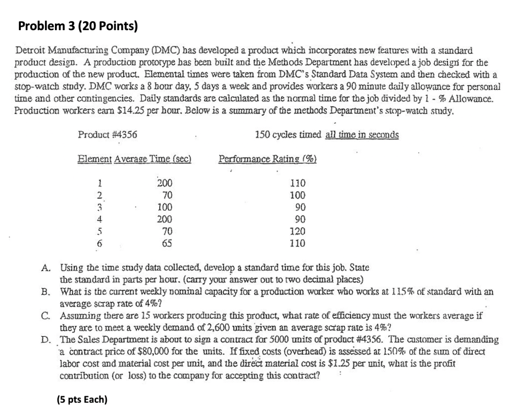 Problem 2 (20 Points) One of Canadian Air