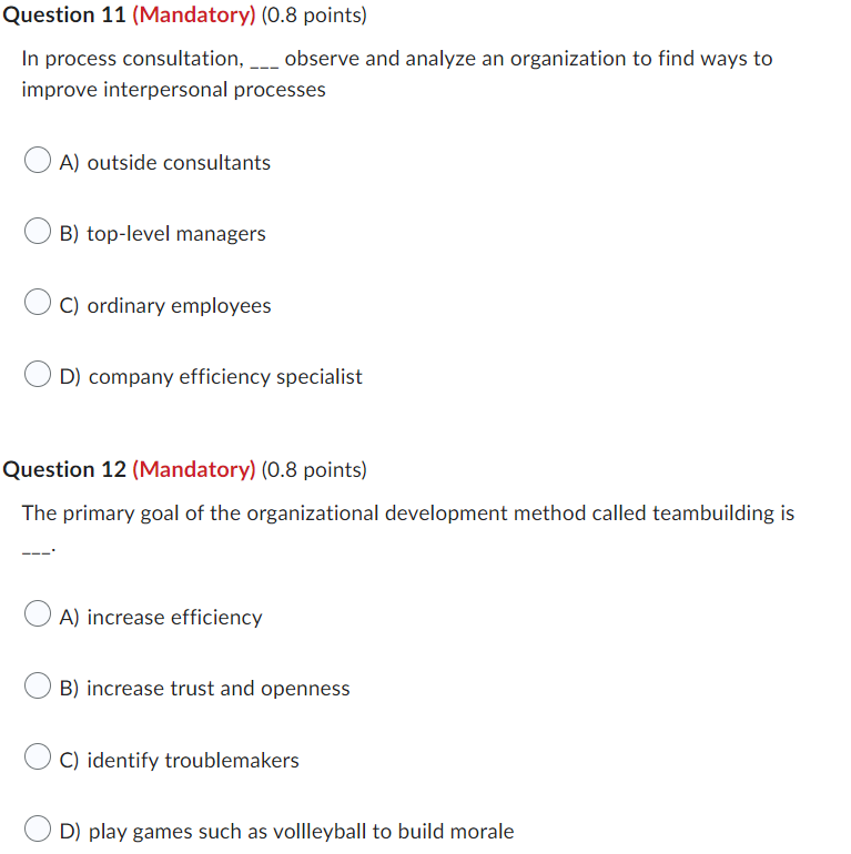 In process consultation, observe and analyze an