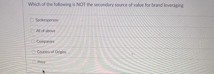 Which of the following is NOT the secondary