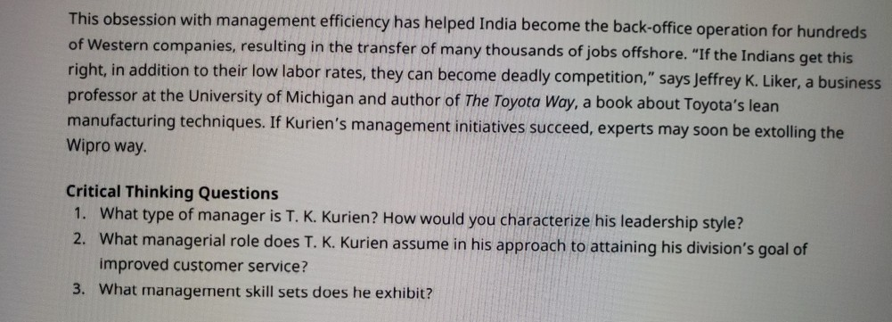 Critical Thinking Case Managing an Extreme